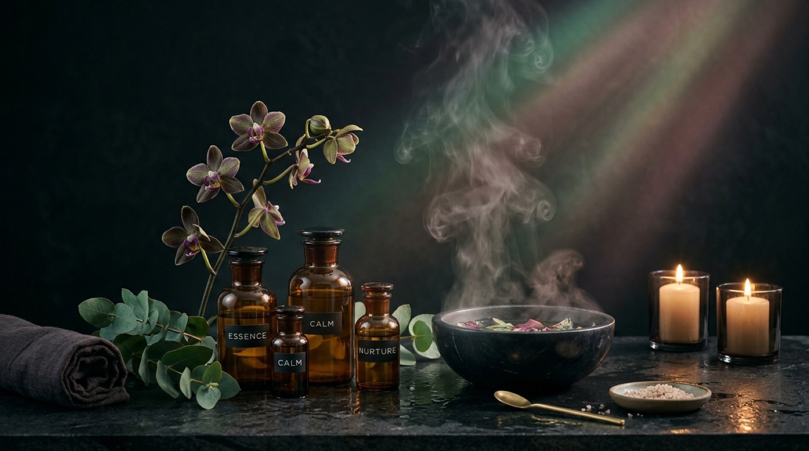 Botanical apothecary still life at Kolibri Aesthetics